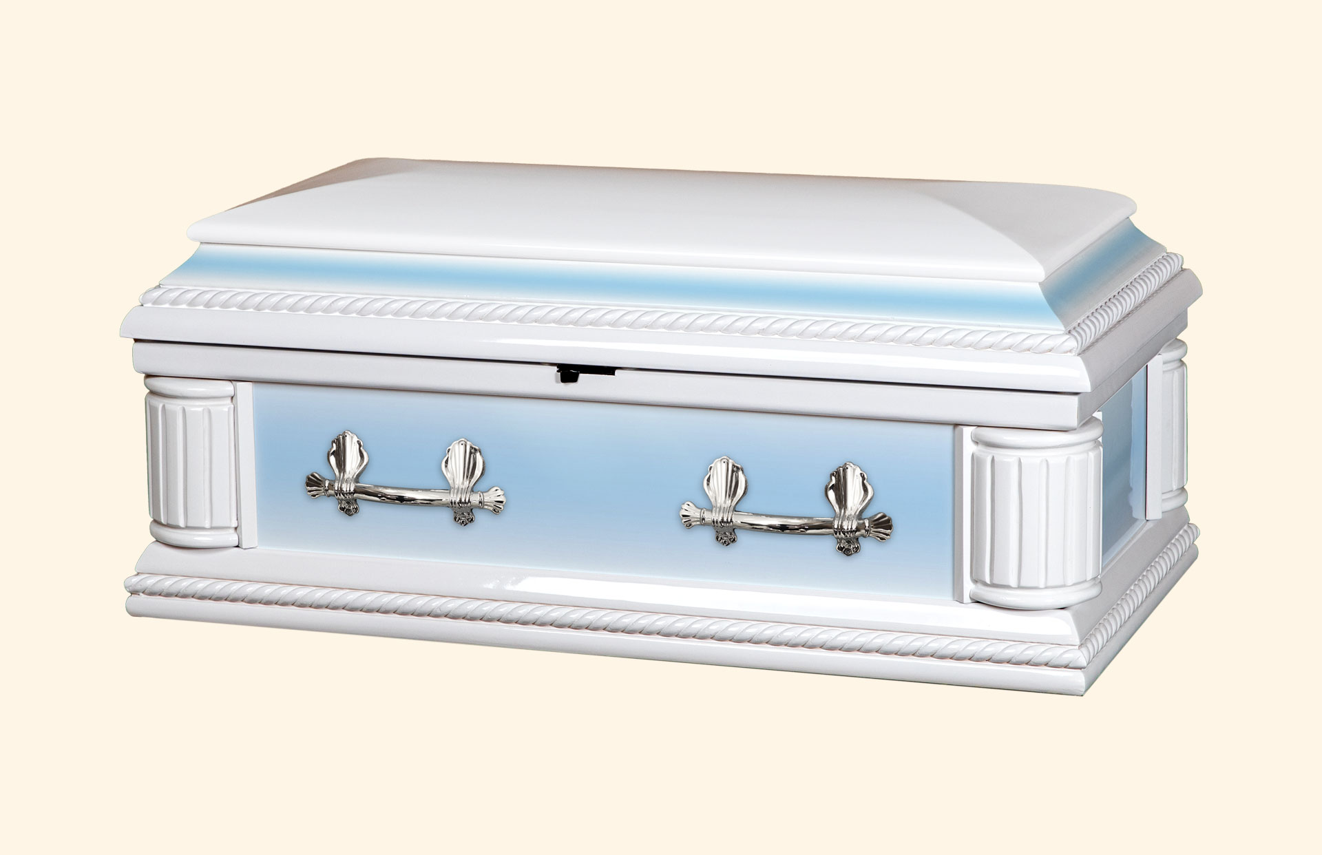 Purity Child Solid Blue American Wood Casket